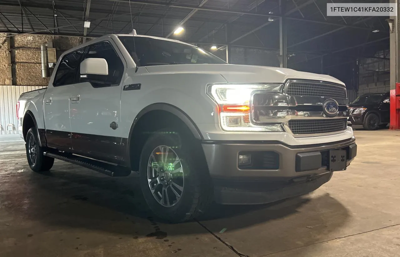 2019 Ford F150 Supercrew VIN: 1FTEW1C41KFA20332 Lot: 71499304