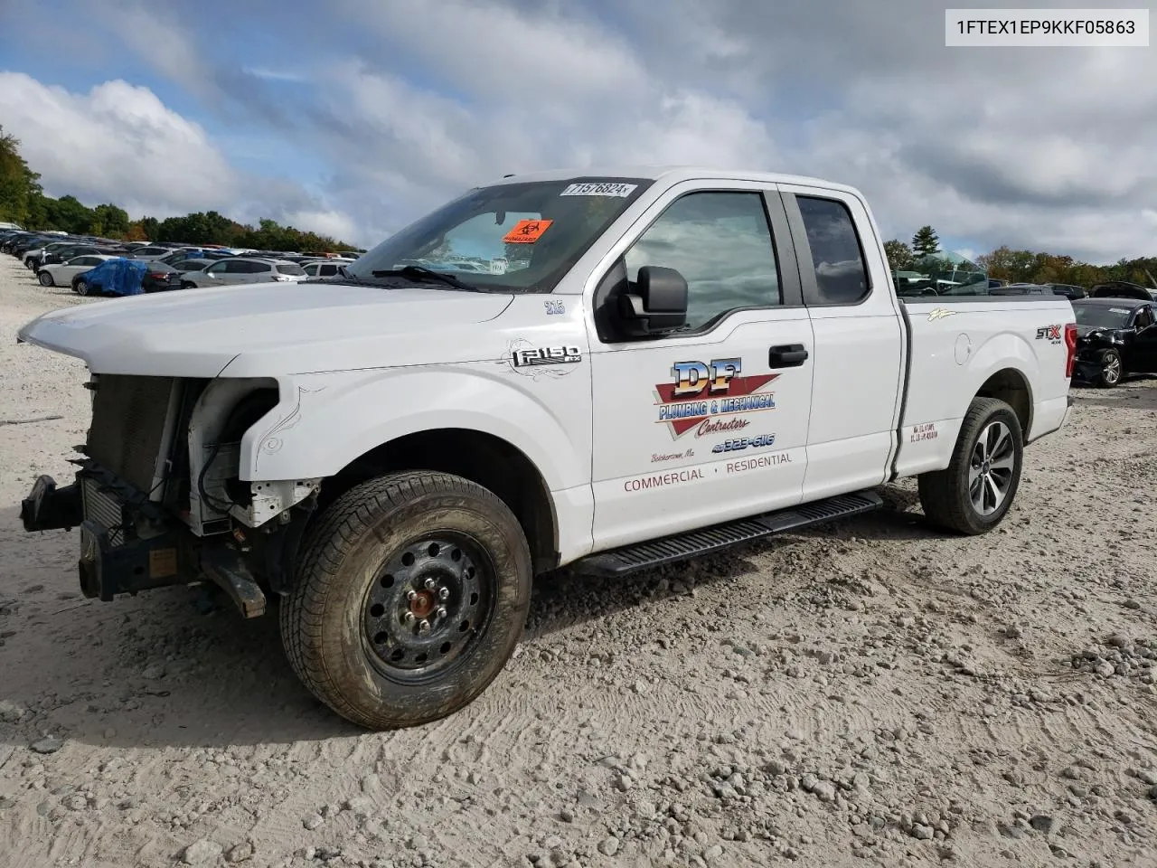 2019 Ford F150 Super Cab VIN: 1FTEX1EP9KKF05863 Lot: 71576824