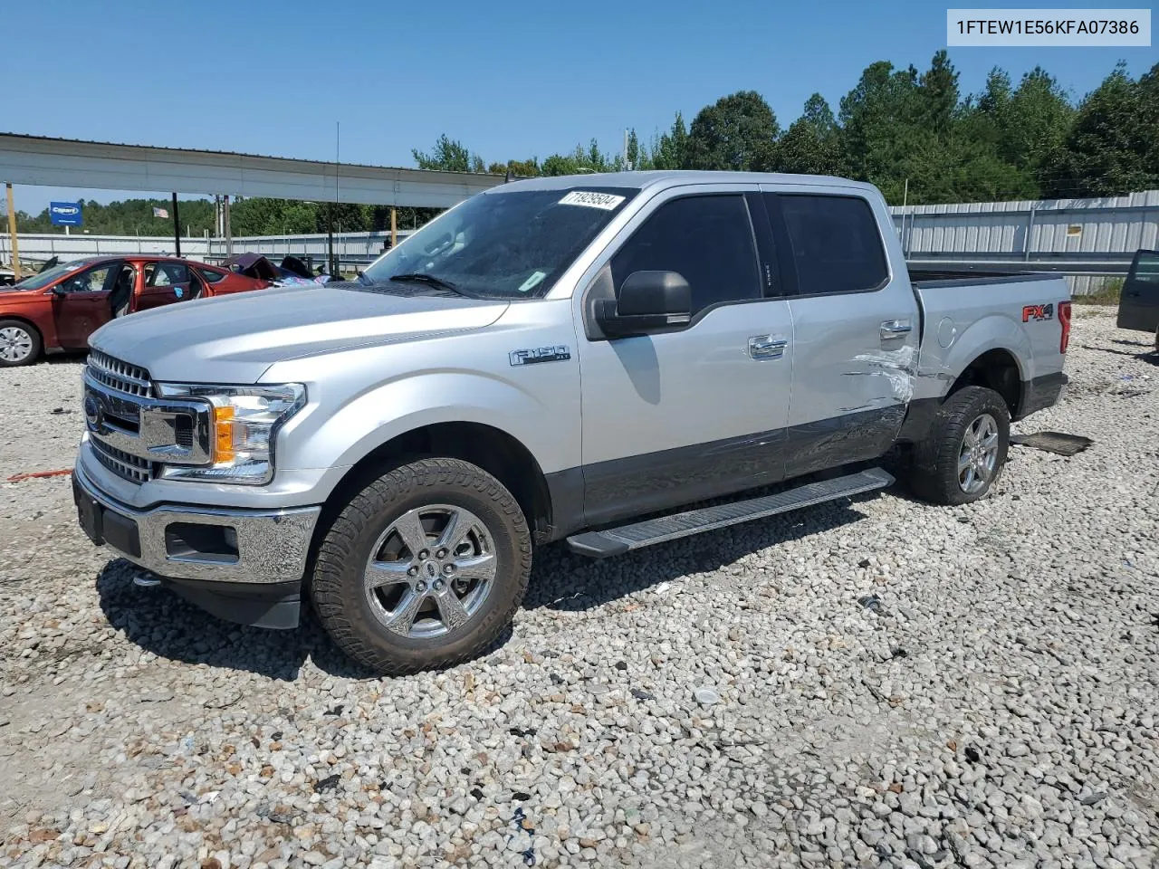 2019 Ford F150 Supercrew VIN: 1FTEW1E56KFA07386 Lot: 71929504