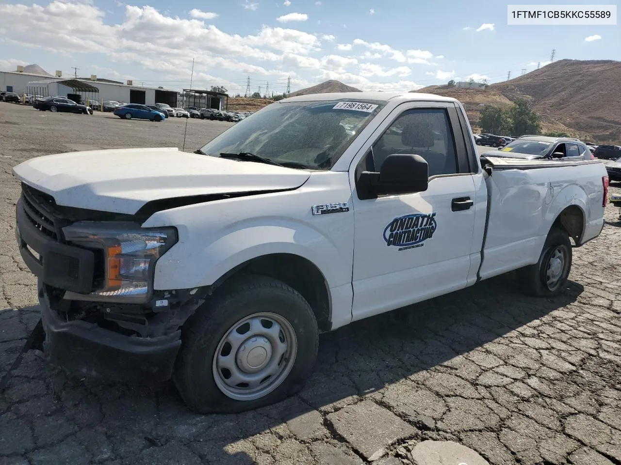 2019 Ford F150 VIN: 1FTMF1CB5KKC55589 Lot: 71981564