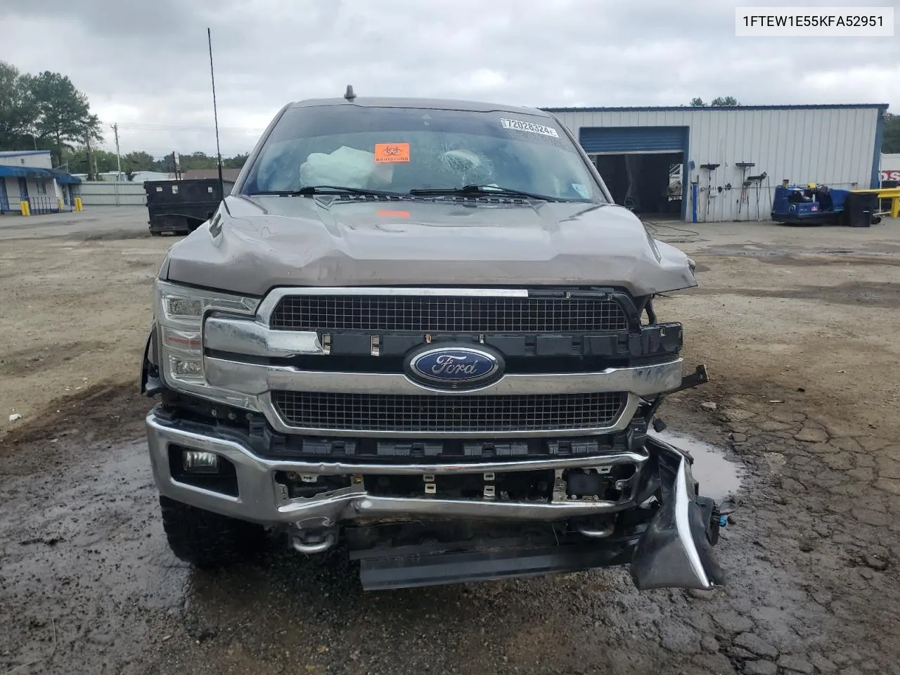 2019 Ford F150 Supercrew VIN: 1FTEW1E55KFA52951 Lot: 72028324