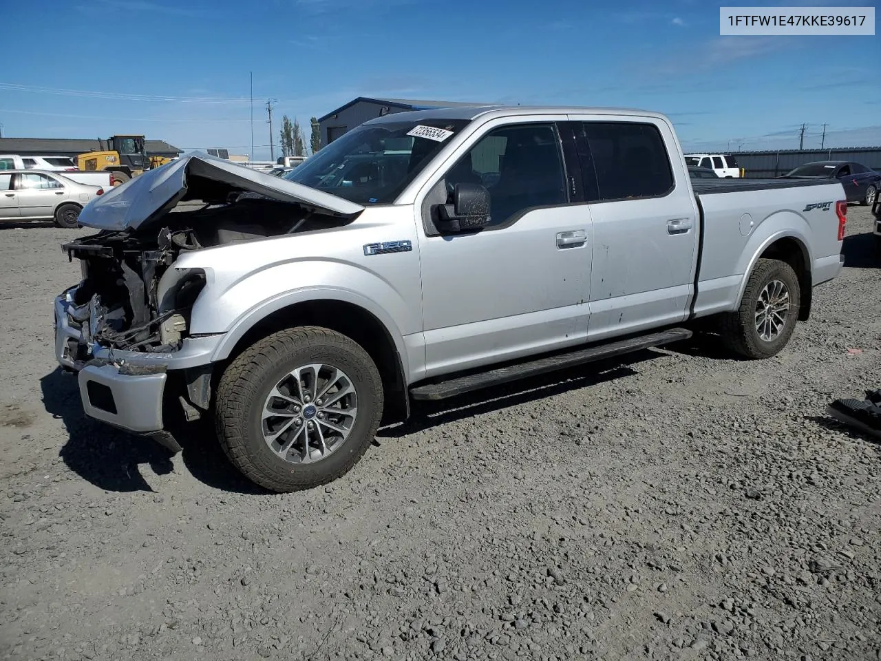 2019 Ford F150 Supercrew VIN: 1FTFW1E47KKE39617 Lot: 72356534