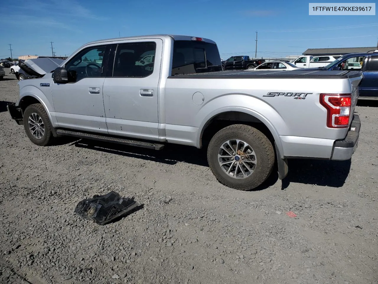 2019 Ford F150 Supercrew VIN: 1FTFW1E47KKE39617 Lot: 72356534