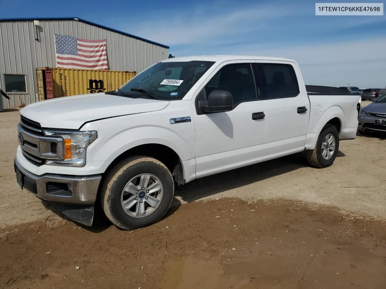 2019 Ford F150 Supercrew VIN: 1FTEW1CP6KKE47698 Lot: 72685064