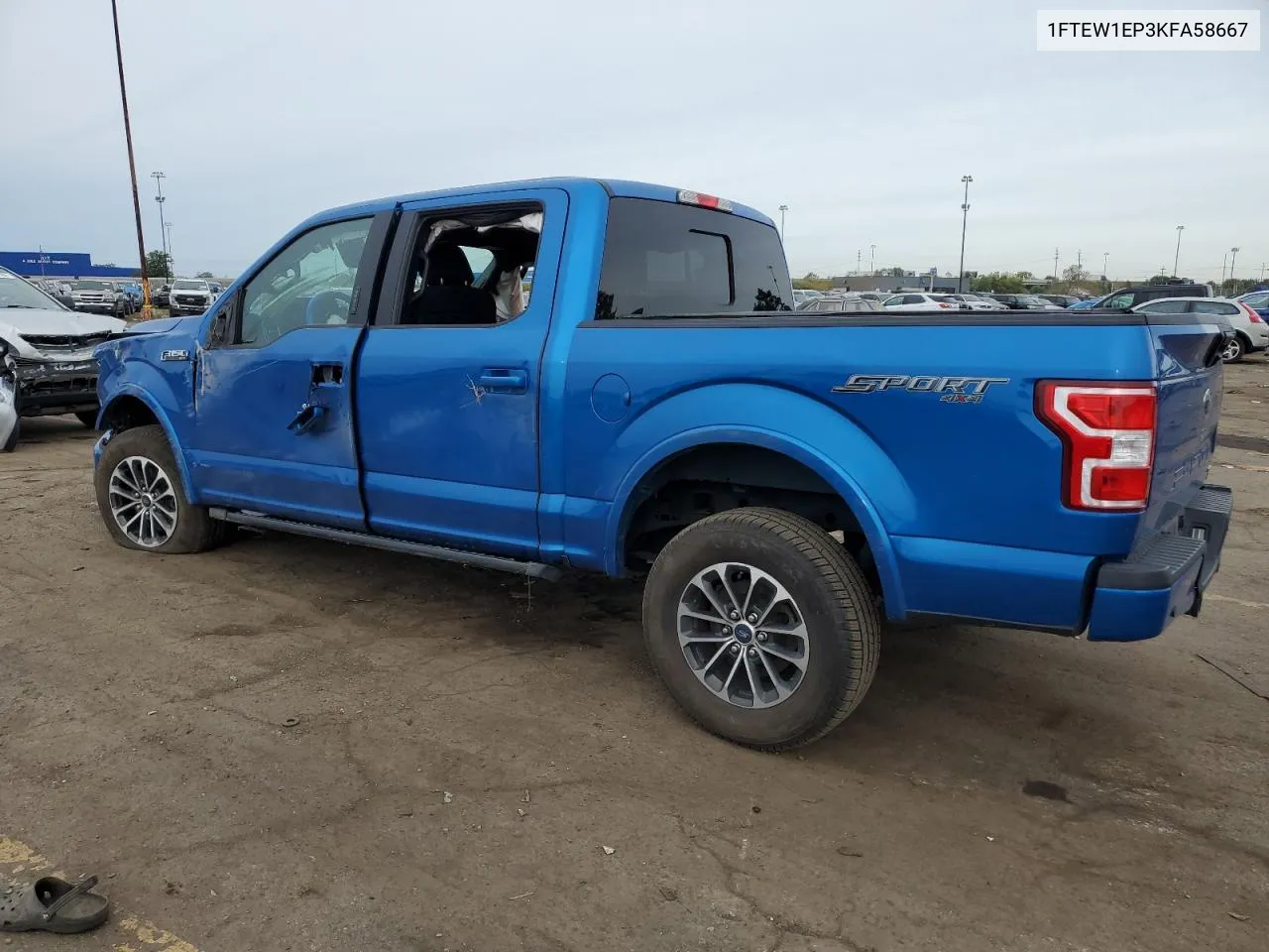 2019 Ford F150 Supercrew VIN: 1FTEW1EP3KFA58667 Lot: 72837834