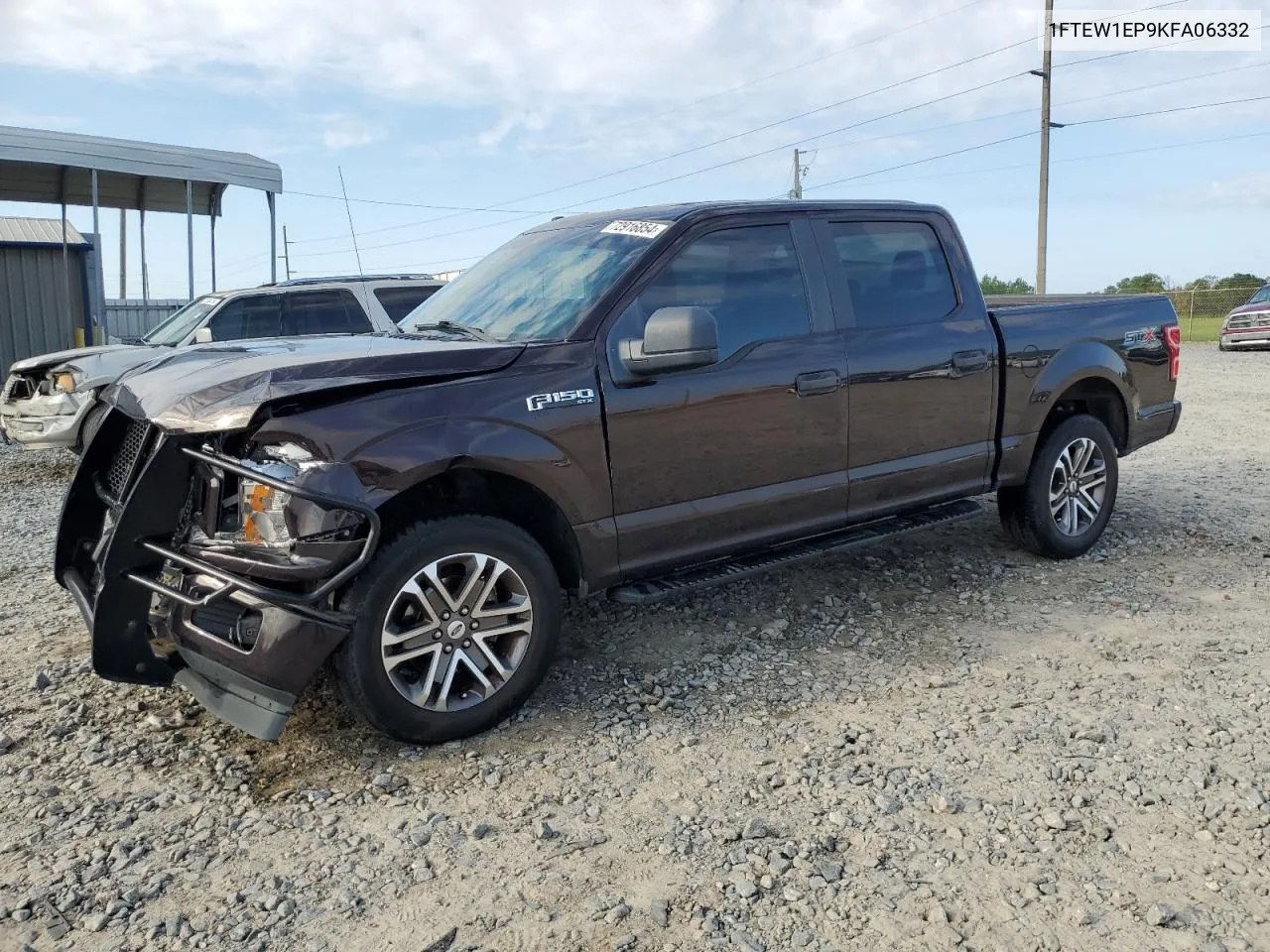 2019 Ford F150 Supercrew VIN: 1FTEW1EP9KFA06332 Lot: 72916854