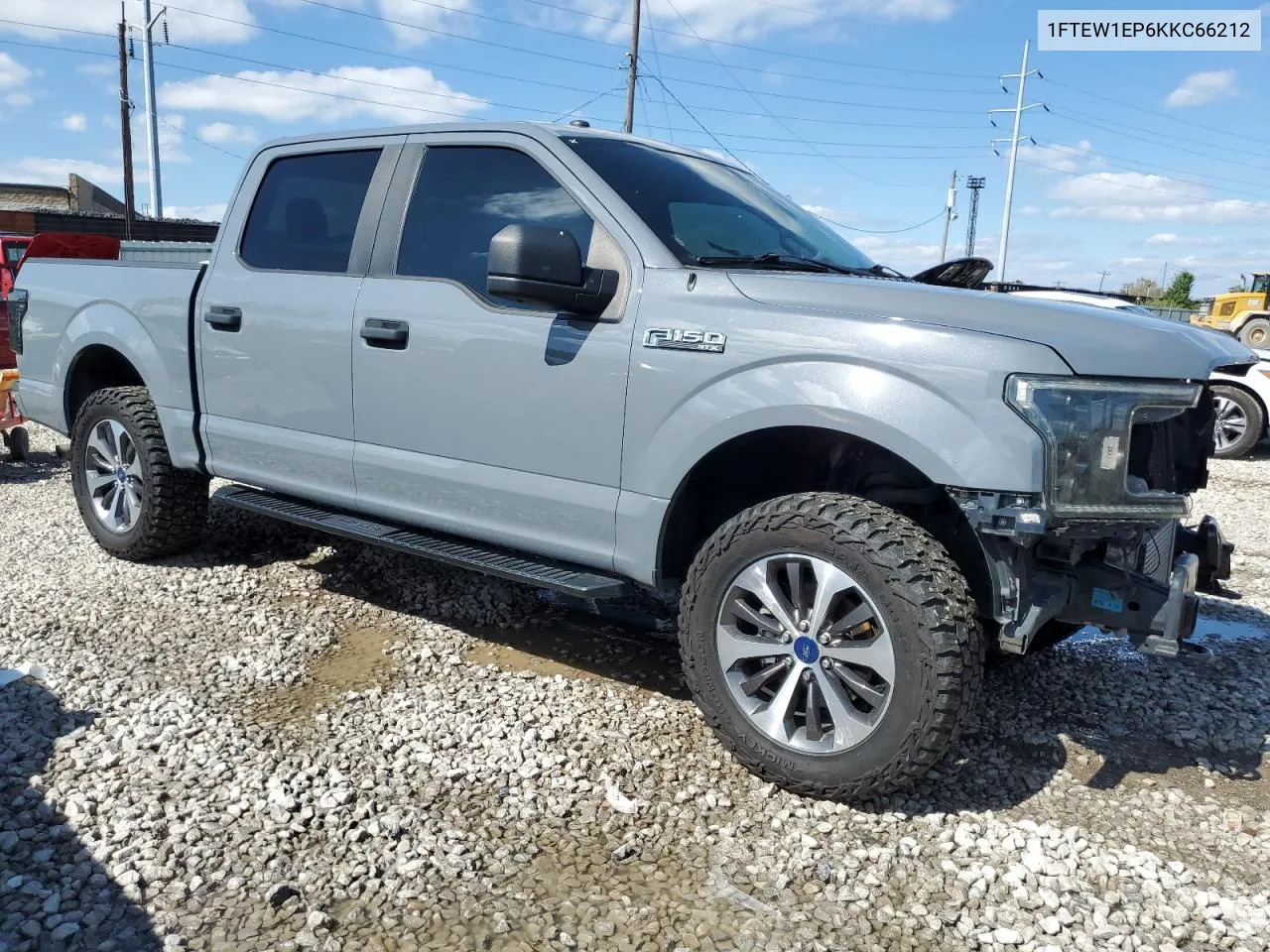 2019 Ford F150 Supercrew VIN: 1FTEW1EP6KKC66212 Lot: 72933894