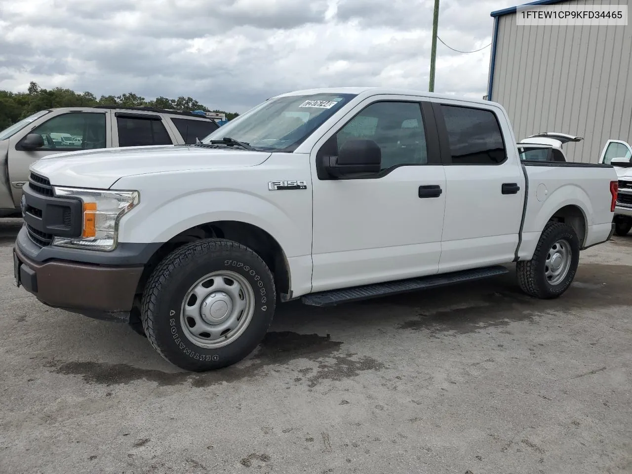 2019 Ford F150 Supercrew VIN: 1FTEW1CP9KFD34465 Lot: 72976744