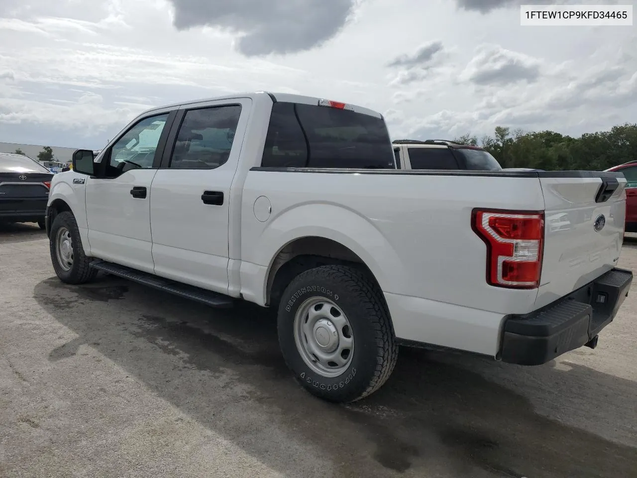 2019 Ford F150 Supercrew VIN: 1FTEW1CP9KFD34465 Lot: 72976744