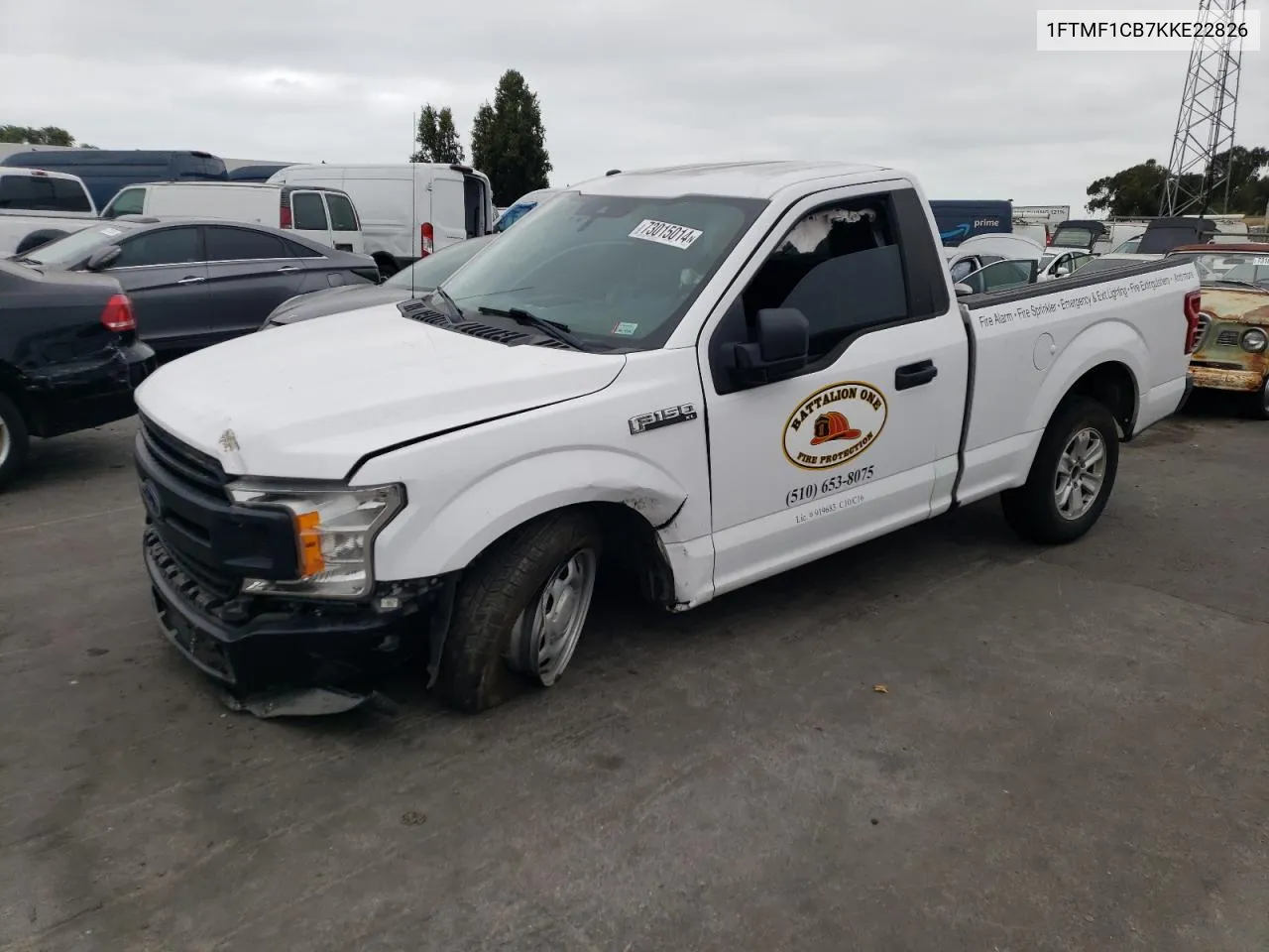 2019 Ford F150 VIN: 1FTMF1CB7KKE22826 Lot: 73015014