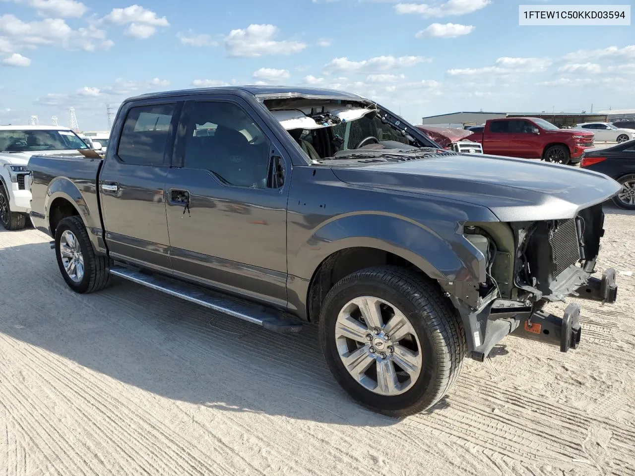 2019 Ford F150 Supercrew VIN: 1FTEW1C50KKD03594 Lot: 73022824