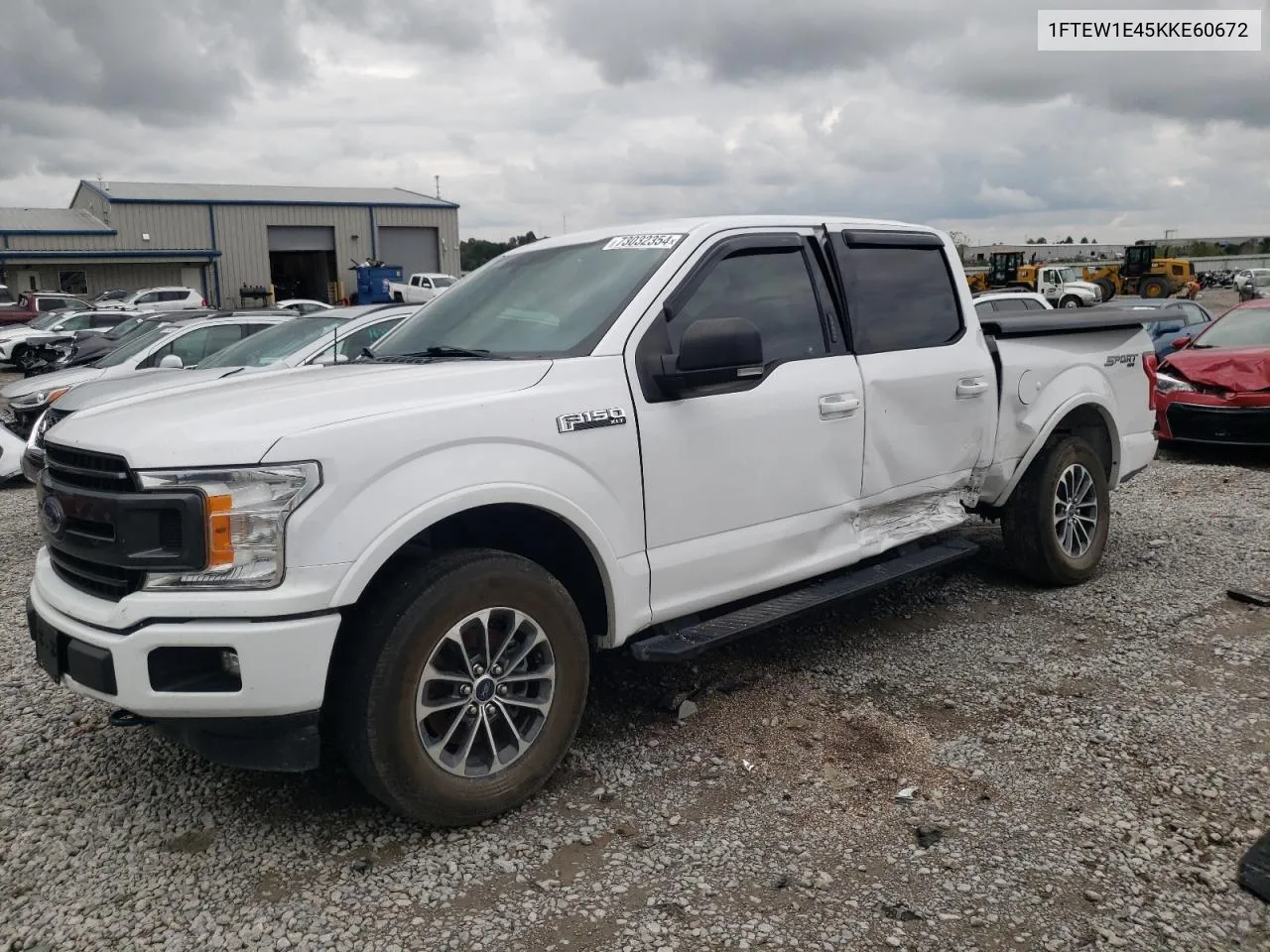 2019 Ford F150 Supercrew VIN: 1FTEW1E45KKE60672 Lot: 73032354