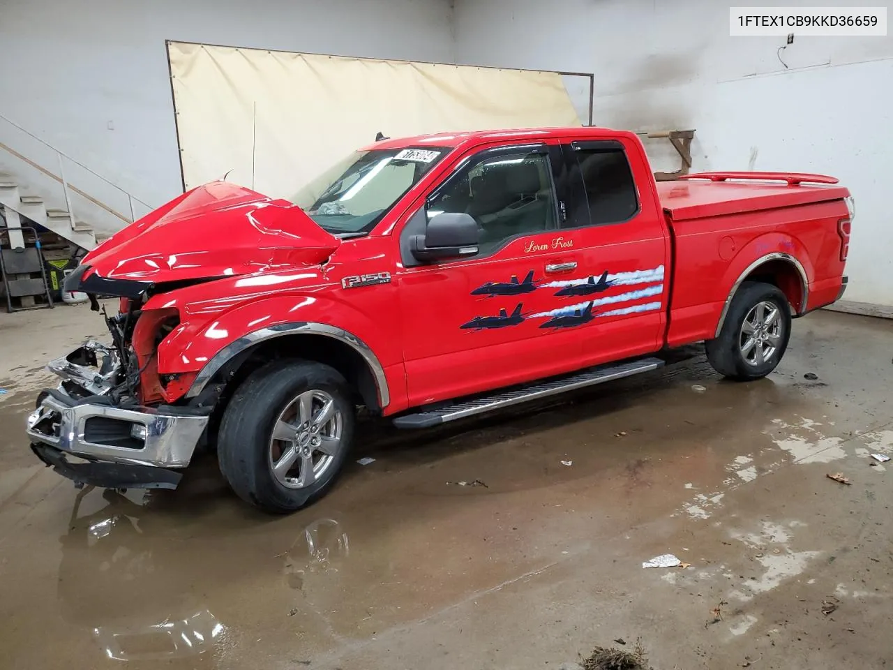 1FTEX1CB9KKD36659 2019 Ford F150 Super Cab