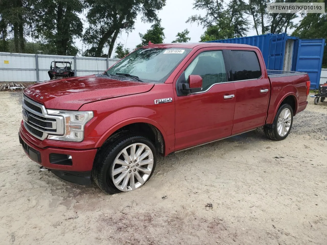 2019 Ford F150 Supercrew VIN: 1FTEW1EG7KFD10193 Lot: 73301034