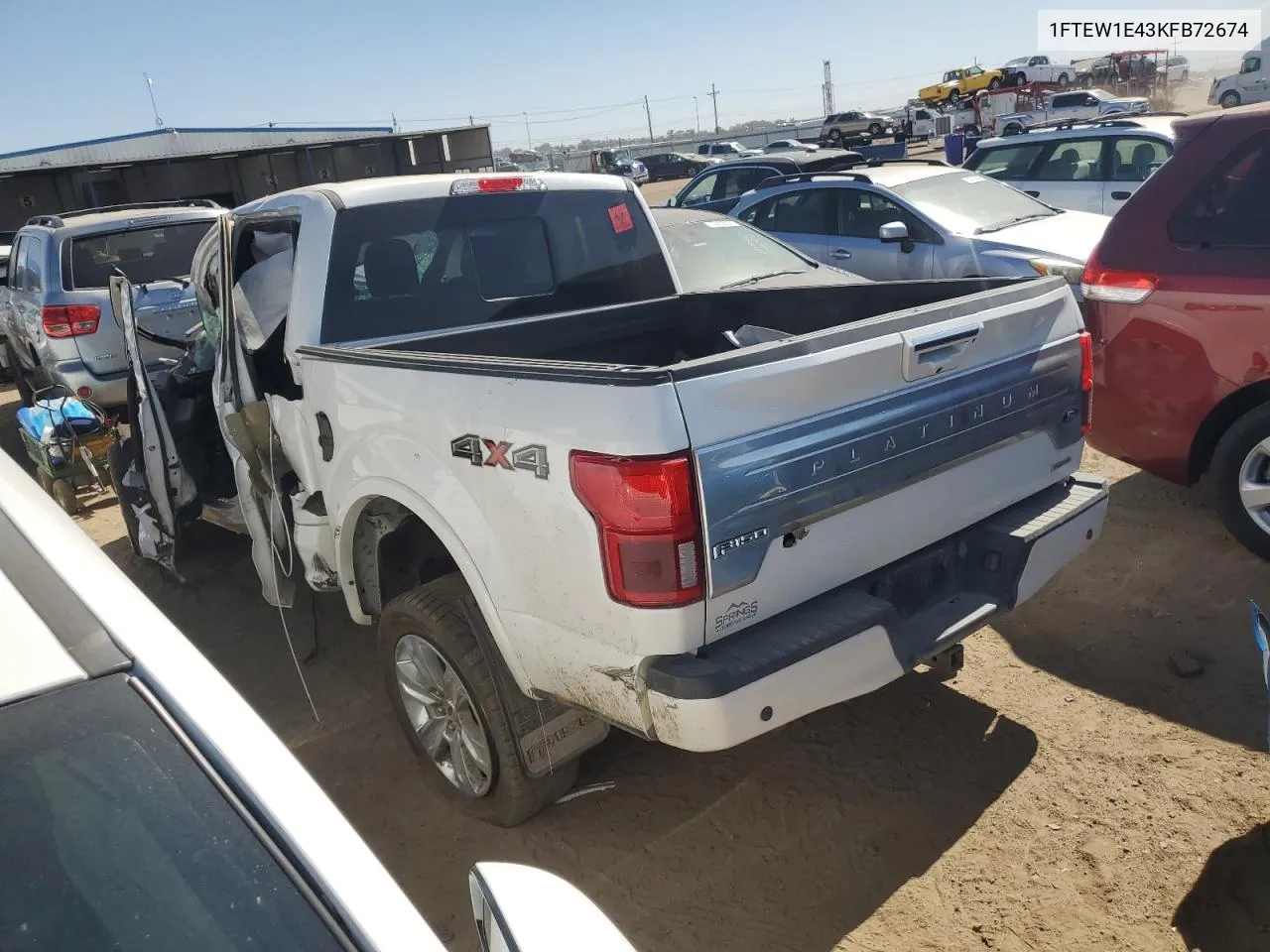 2019 Ford F150 Supercrew VIN: 1FTEW1E43KFB72674 Lot: 73562034