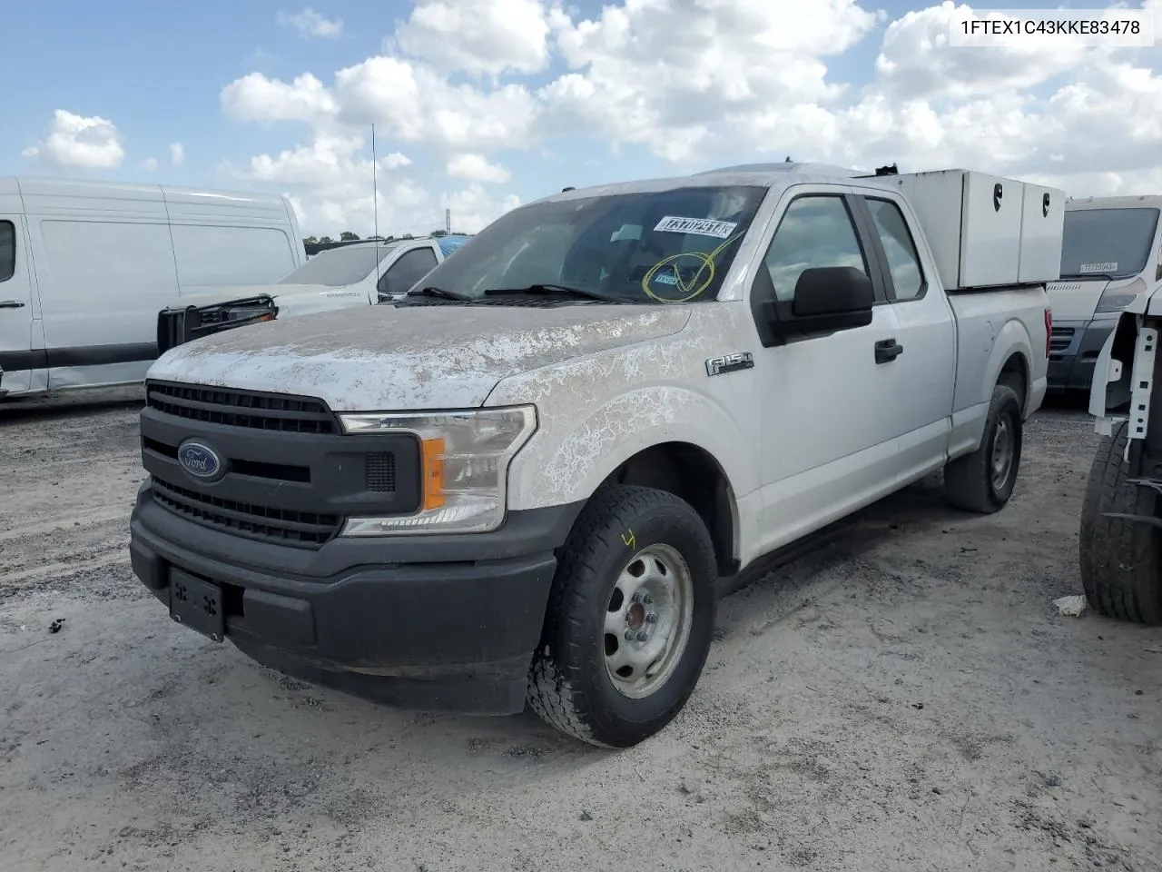 2019 Ford F150 Super Cab VIN: 1FTEX1C43KKE83478 Lot: 73702914