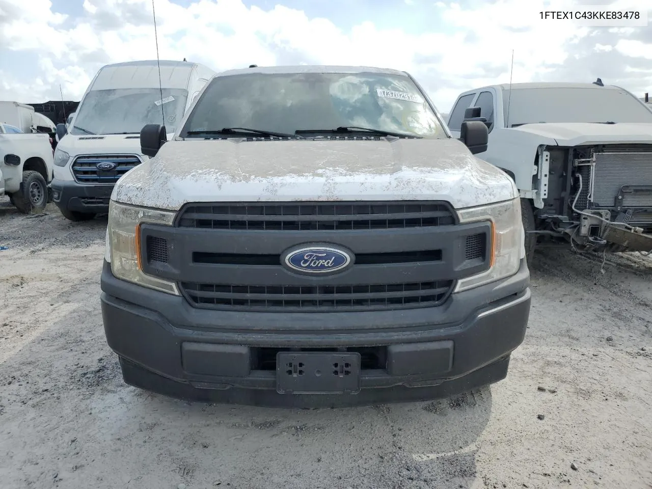 2019 Ford F150 Super Cab VIN: 1FTEX1C43KKE83478 Lot: 73702914