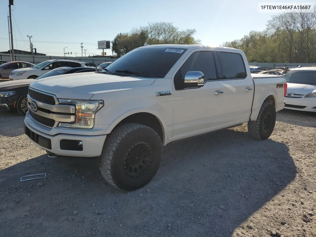 2019 Ford F150 Supercrew VIN: 1FTEW1E46KFA15687 Lot: 73721504