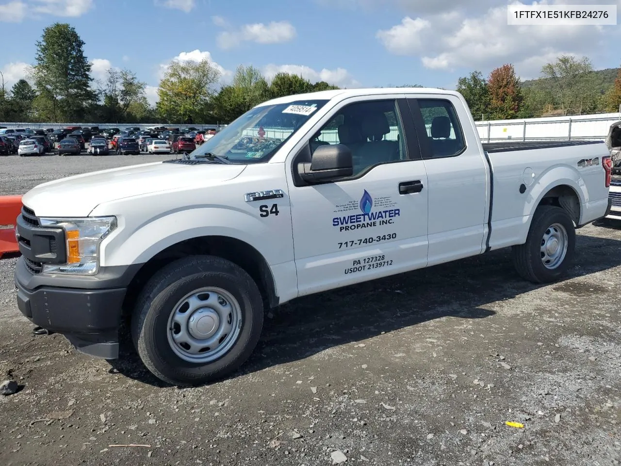 2019 Ford F150 Super Cab VIN: 1FTFX1E51KFB24276 Lot: 74059514