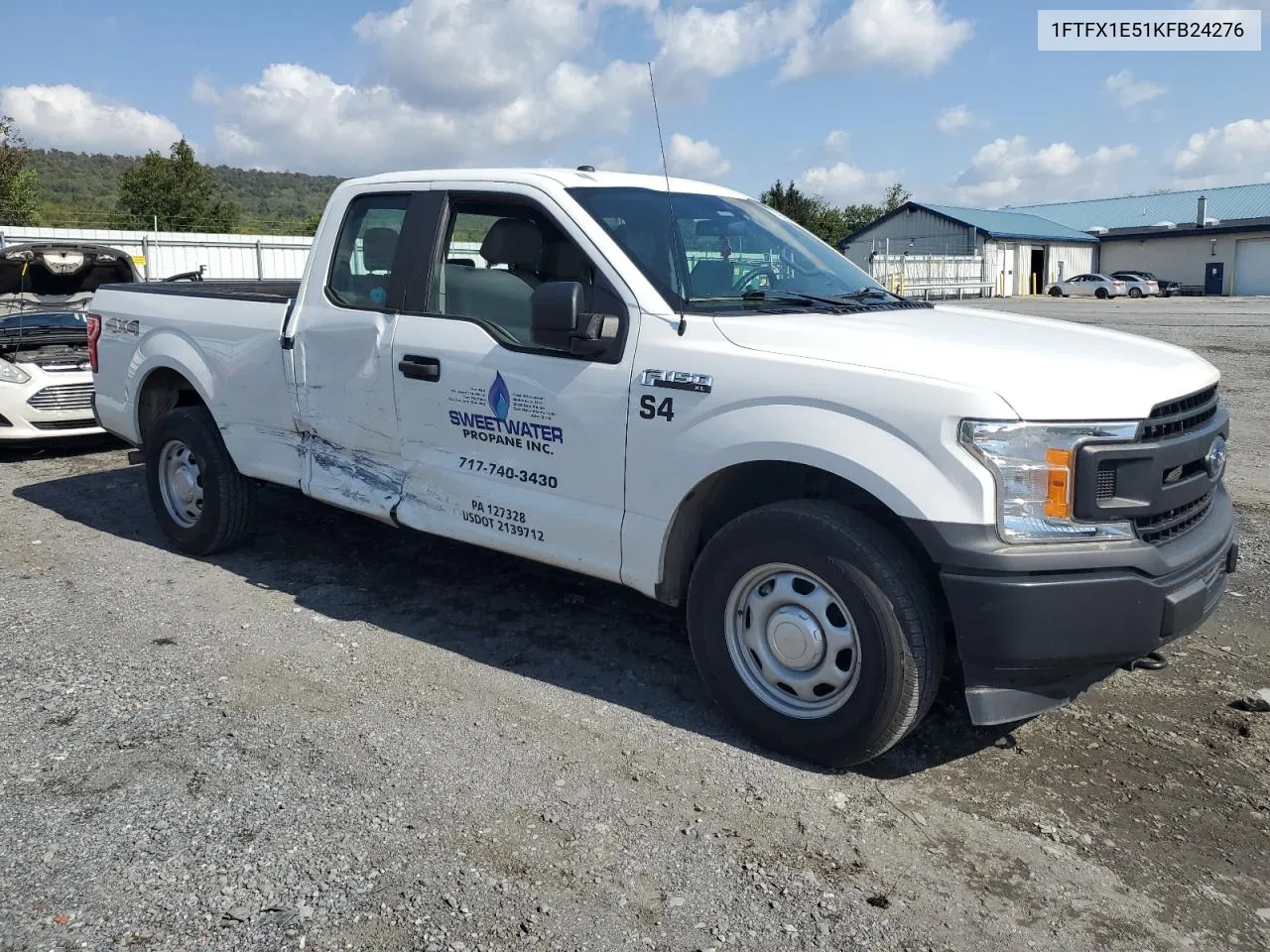 2019 Ford F150 Super Cab VIN: 1FTFX1E51KFB24276 Lot: 74059514