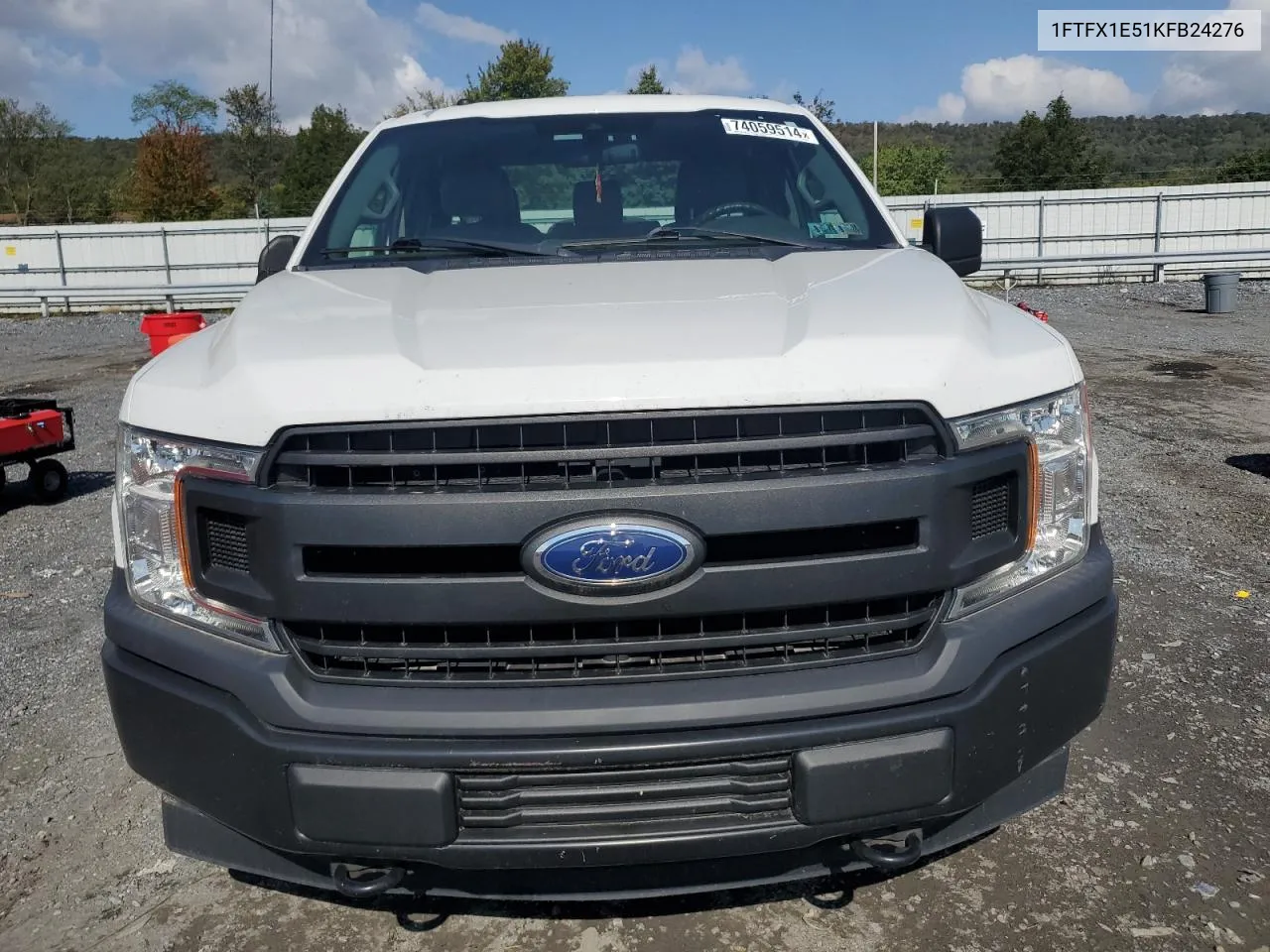 2019 Ford F150 Super Cab VIN: 1FTFX1E51KFB24276 Lot: 74059514