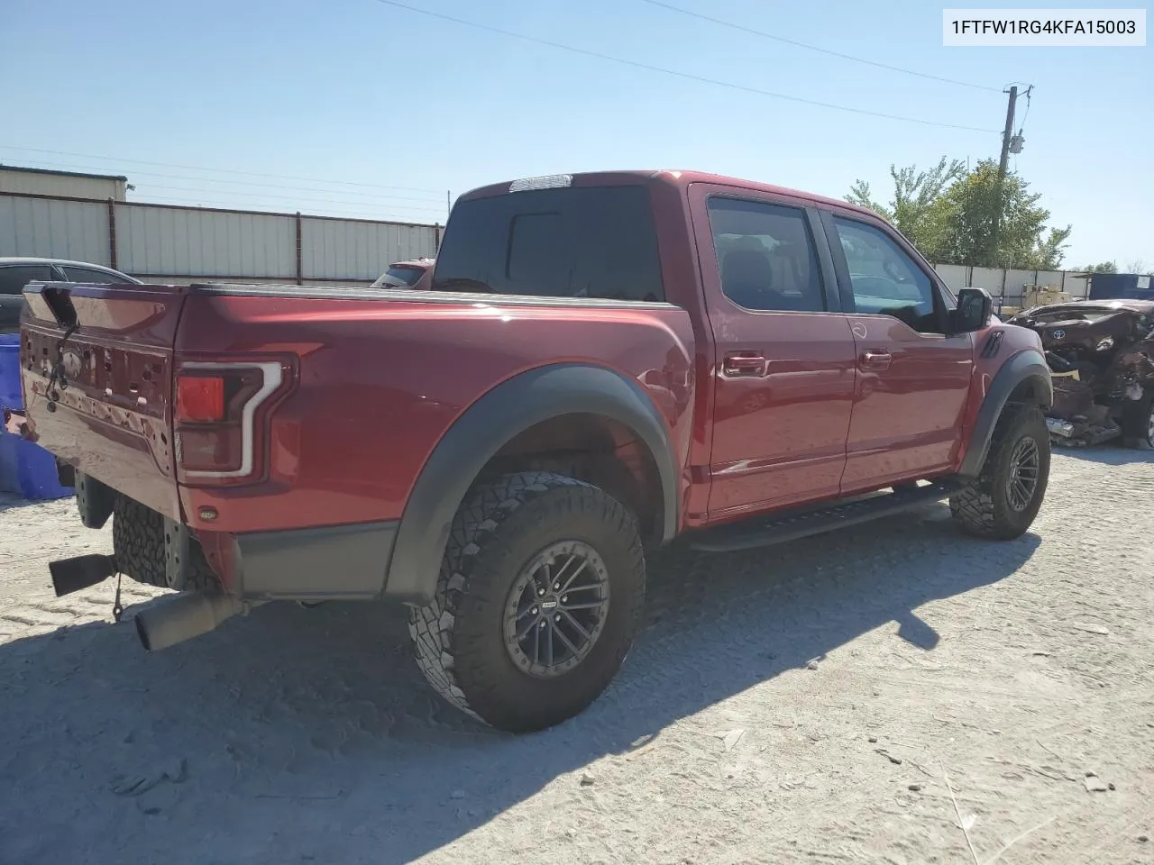 2019 Ford F150 Raptor VIN: 1FTFW1RG4KFA15003 Lot: 74266764