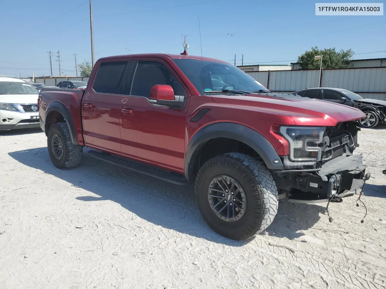 2019 Ford F150 Raptor VIN: 1FTFW1RG4KFA15003 Lot: 74266764