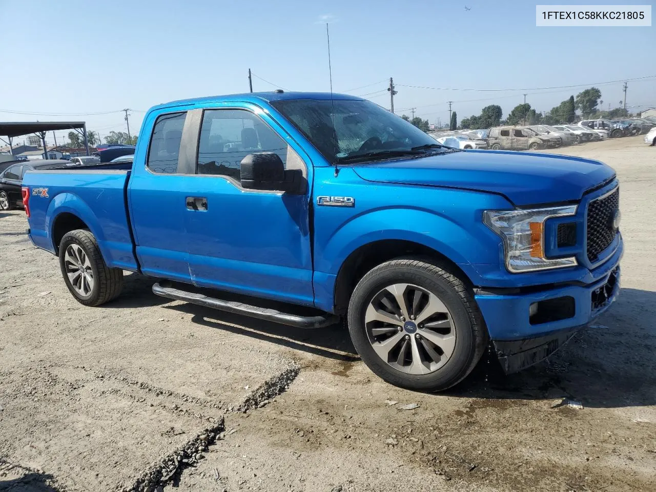 2019 Ford F150 Super Cab VIN: 1FTEX1C58KKC21805 Lot: 74495684