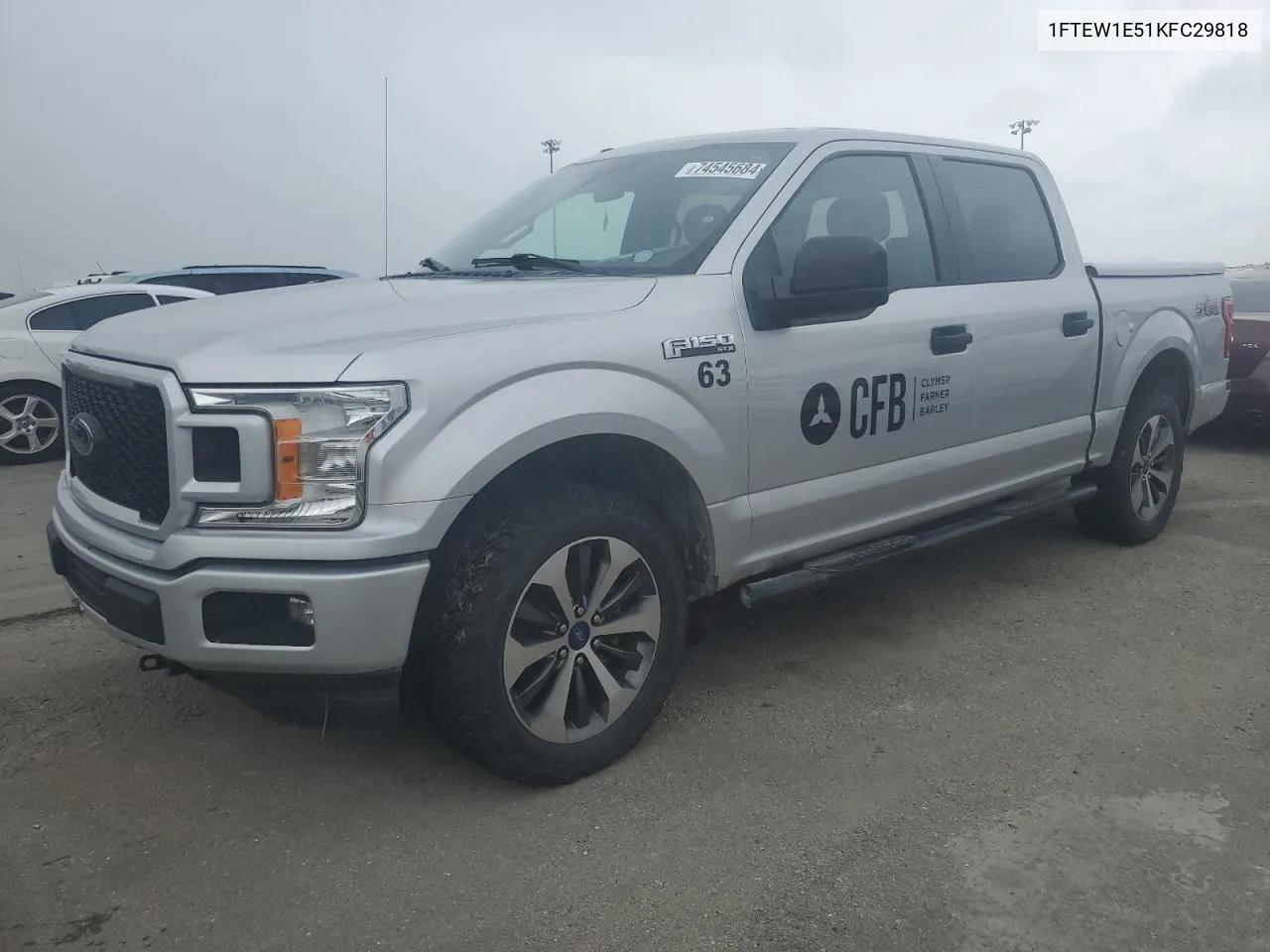 2019 Ford F150 Supercrew VIN: 1FTEW1E51KFC29818 Lot: 74545684