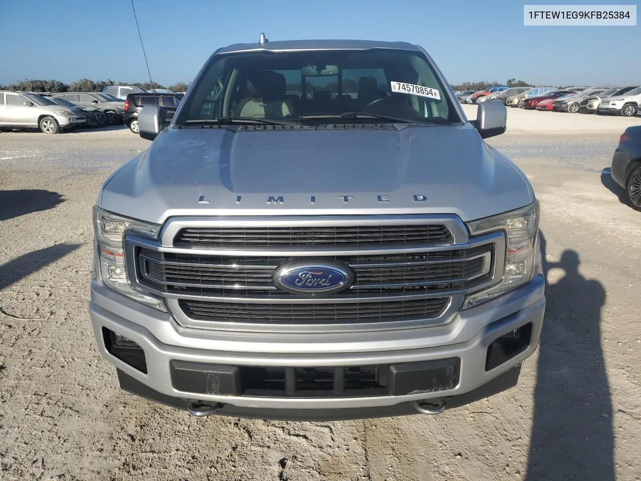 2019 Ford F150 Supercrew VIN: 1FTEW1EG9KFB25384 Lot: 74570854