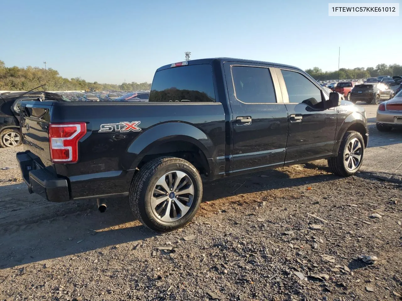 2019 Ford F150 Supercrew VIN: 1FTEW1C57KKE61012 Lot: 74584904