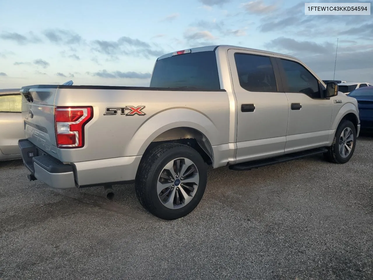 2019 Ford F150 Supercrew VIN: 1FTEW1C43KKD54594 Lot: 74671224