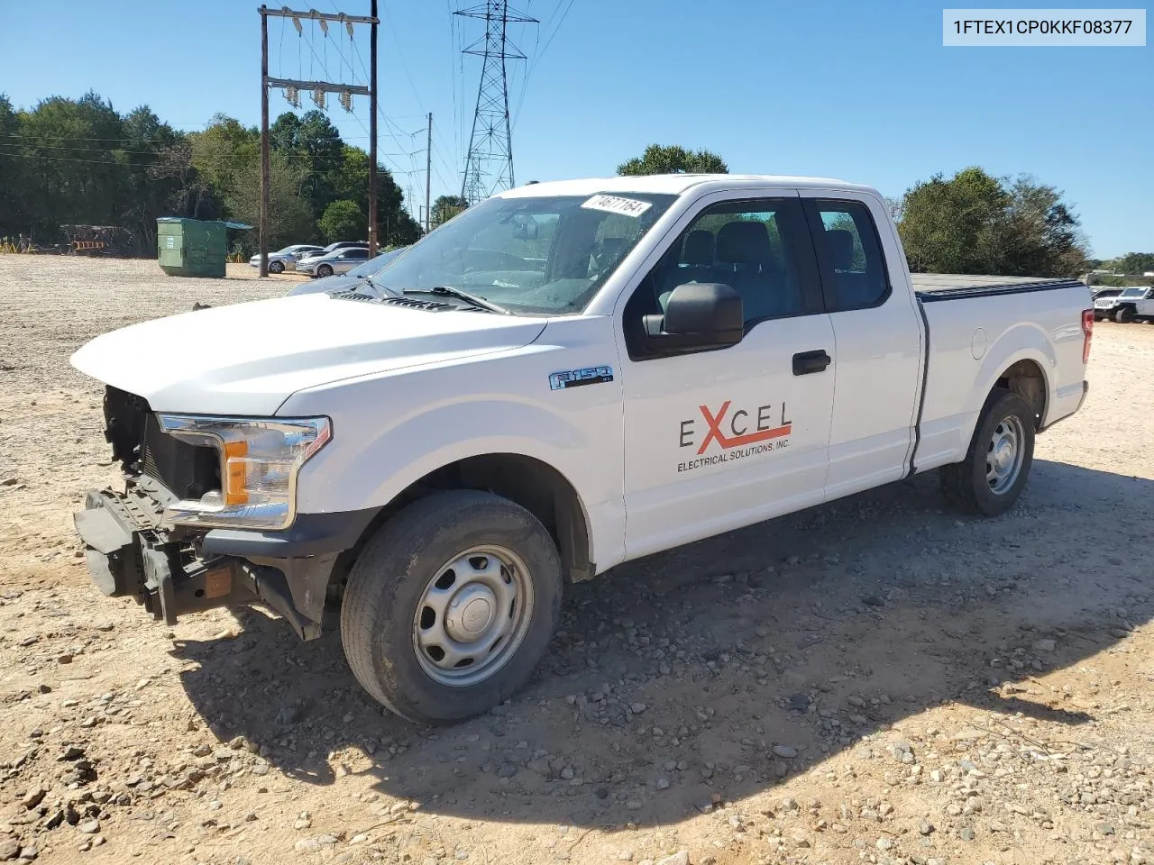 2019 Ford F150 Super Cab VIN: 1FTEX1CP0KKF08377 Lot: 74677164