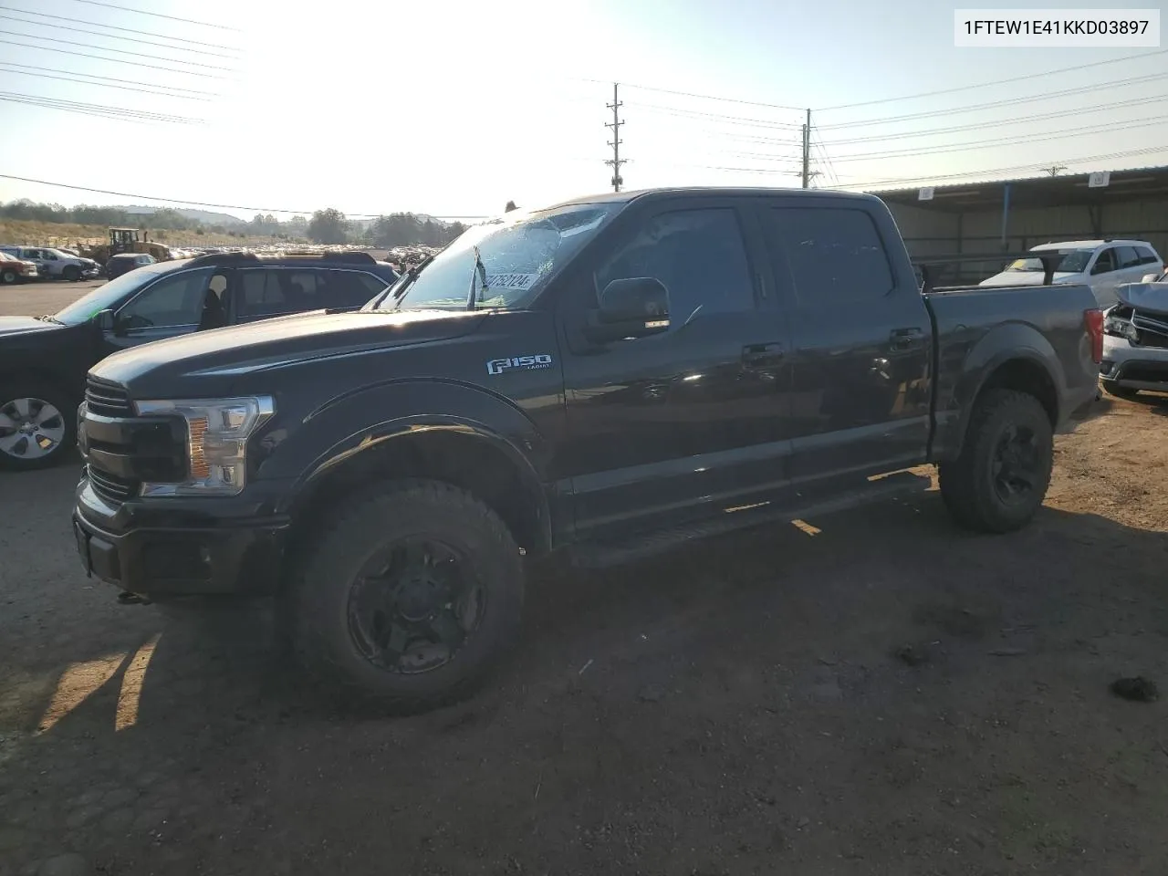 2019 Ford F150 Supercrew VIN: 1FTEW1E41KKD03897 Lot: 74752124