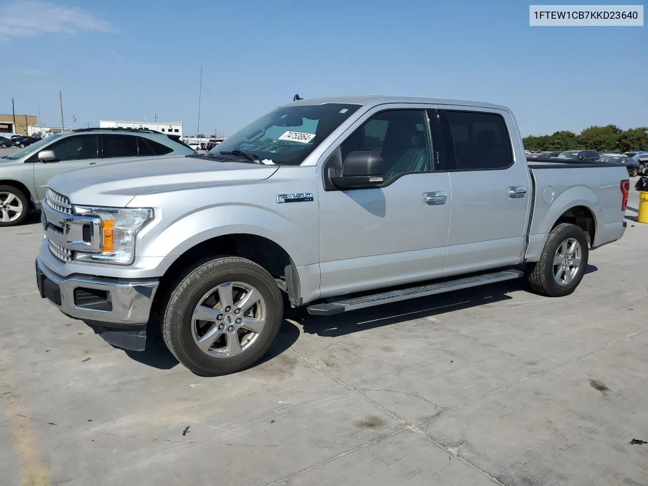 2019 Ford F150 Supercrew VIN: 1FTEW1CB7KKD23640 Lot: 74753864