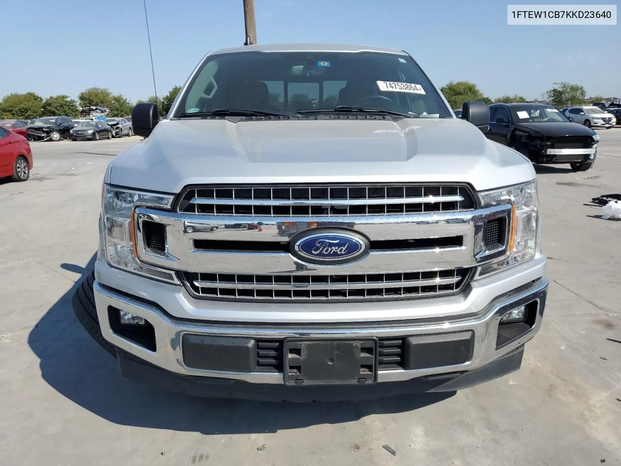 2019 Ford F150 Supercrew VIN: 1FTEW1CB7KKD23640 Lot: 74753864