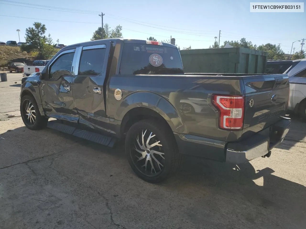 2019 Ford F150 Supercrew VIN: 1FTEW1CB9KFB03151 Lot: 74798724