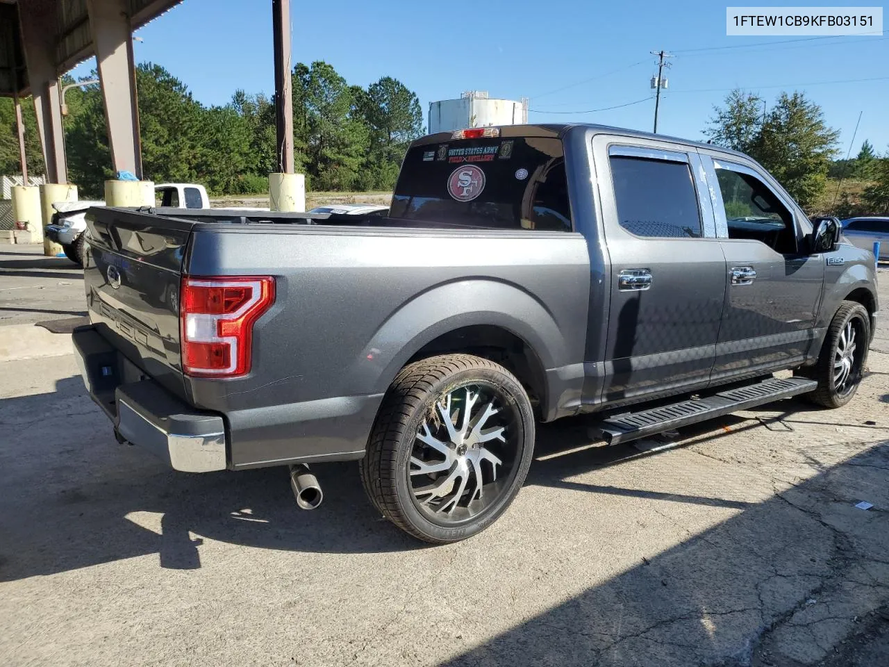 2019 Ford F150 Supercrew VIN: 1FTEW1CB9KFB03151 Lot: 74798724