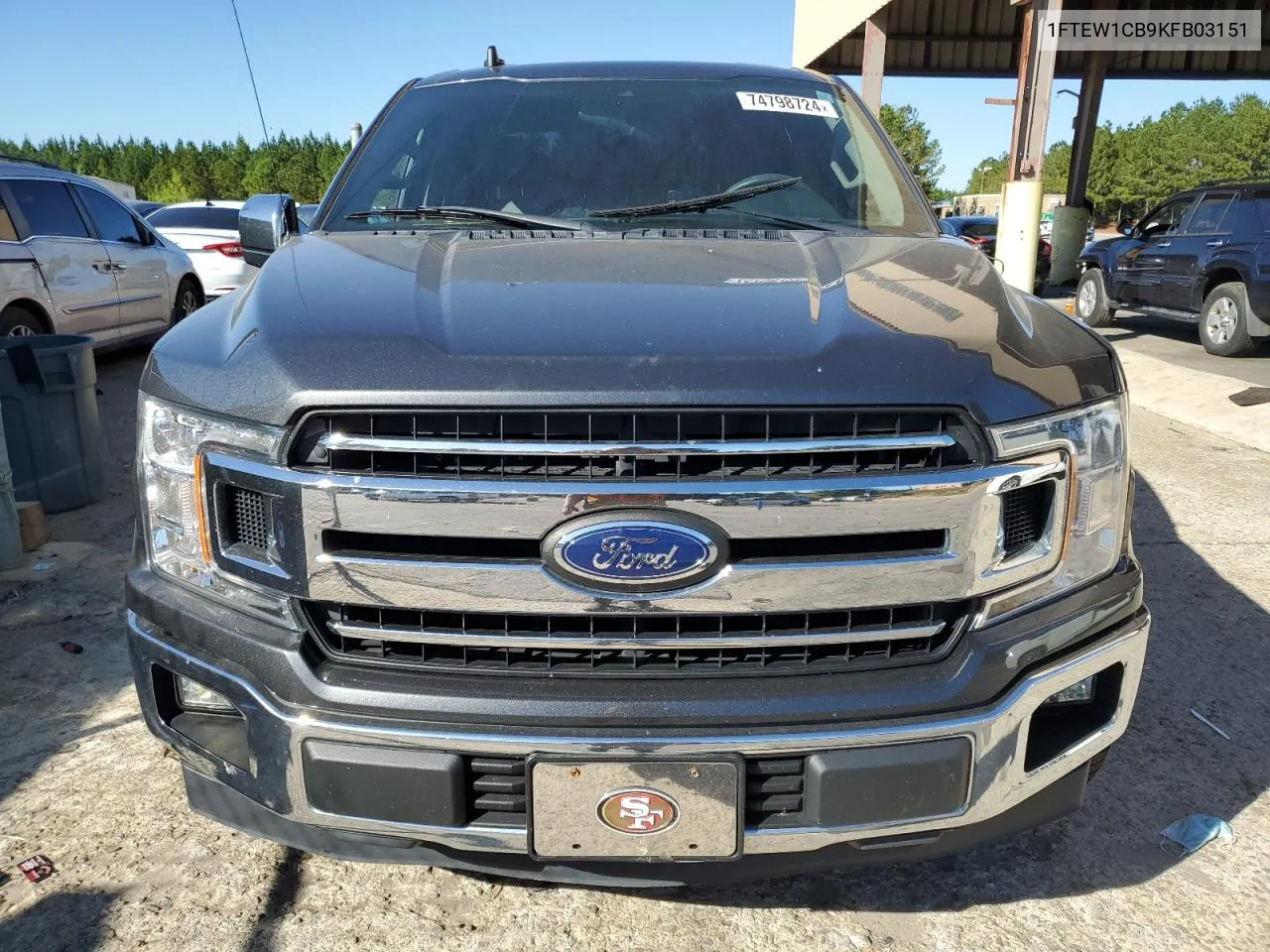 2019 Ford F150 Supercrew VIN: 1FTEW1CB9KFB03151 Lot: 74798724