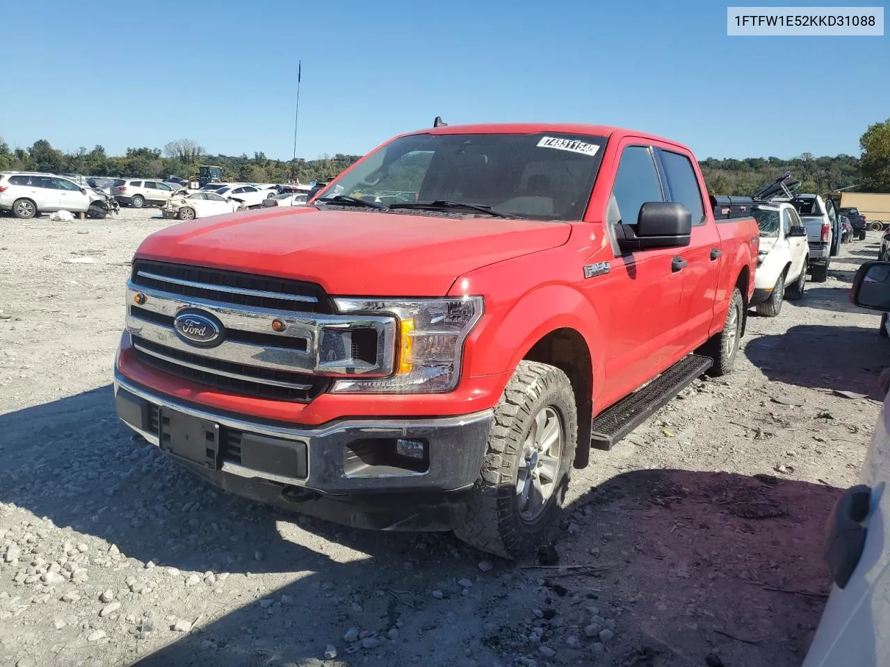 2019 Ford F150 Supercrew VIN: 1FTFW1E52KKD31088 Lot: 74831154