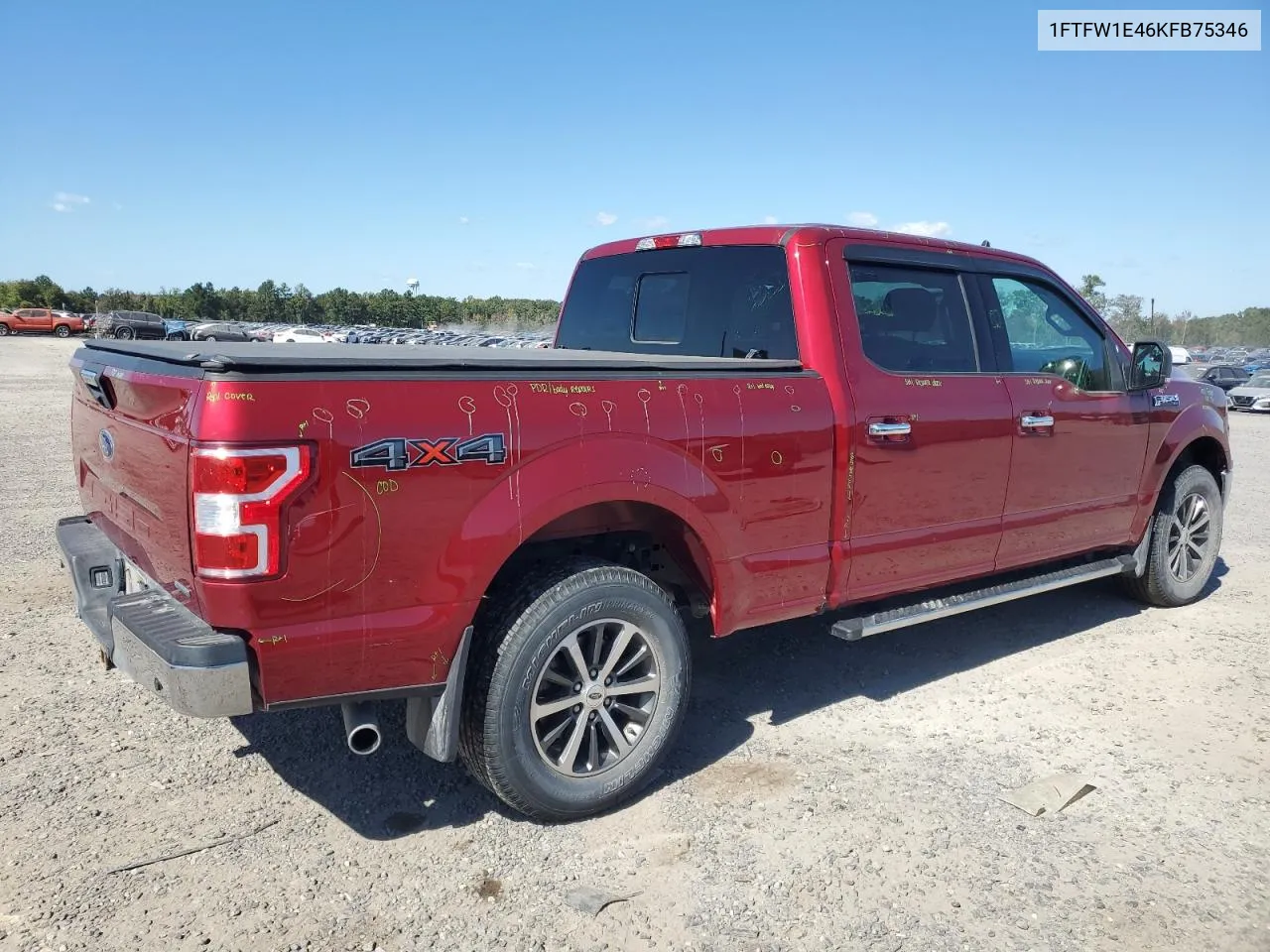 2019 Ford F150 Supercrew VIN: 1FTFW1E46KFB75346 Lot: 74853164