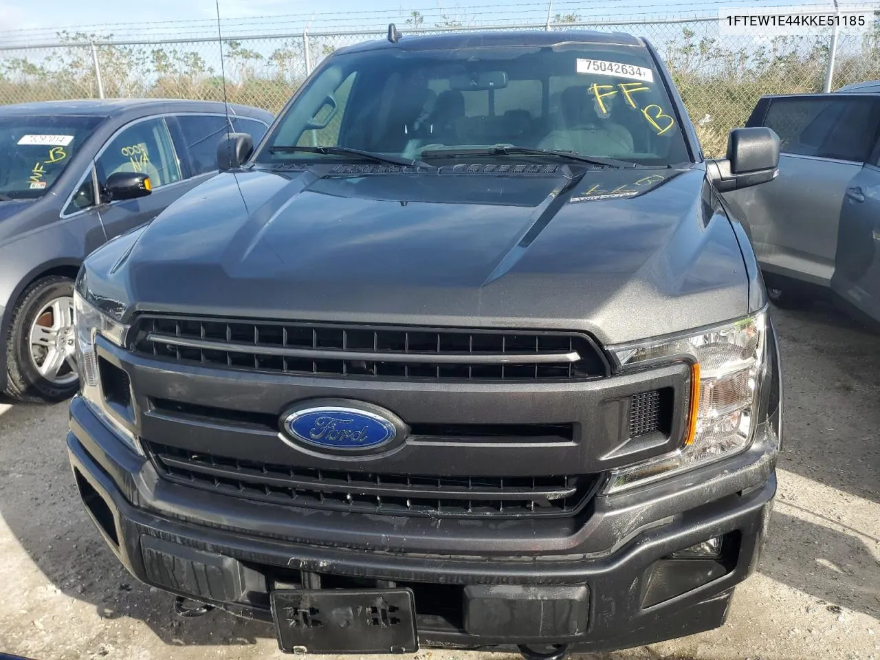 2019 Ford F150 Supercrew VIN: 1FTEW1E44KKE51185 Lot: 75042634