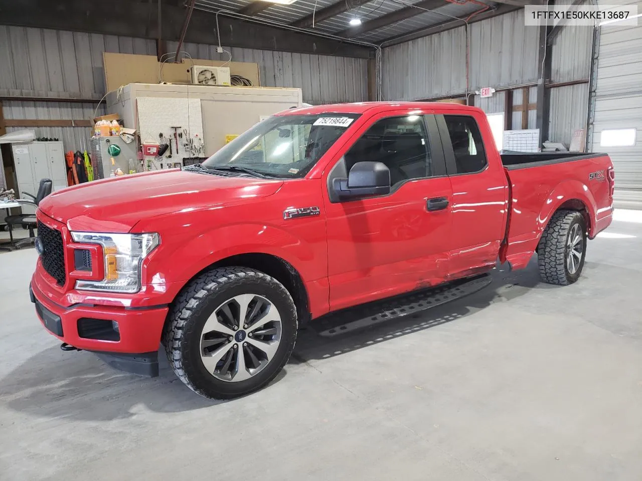 2019 Ford F150 Super Cab VIN: 1FTFX1E50KKE13687 Lot: 75219844