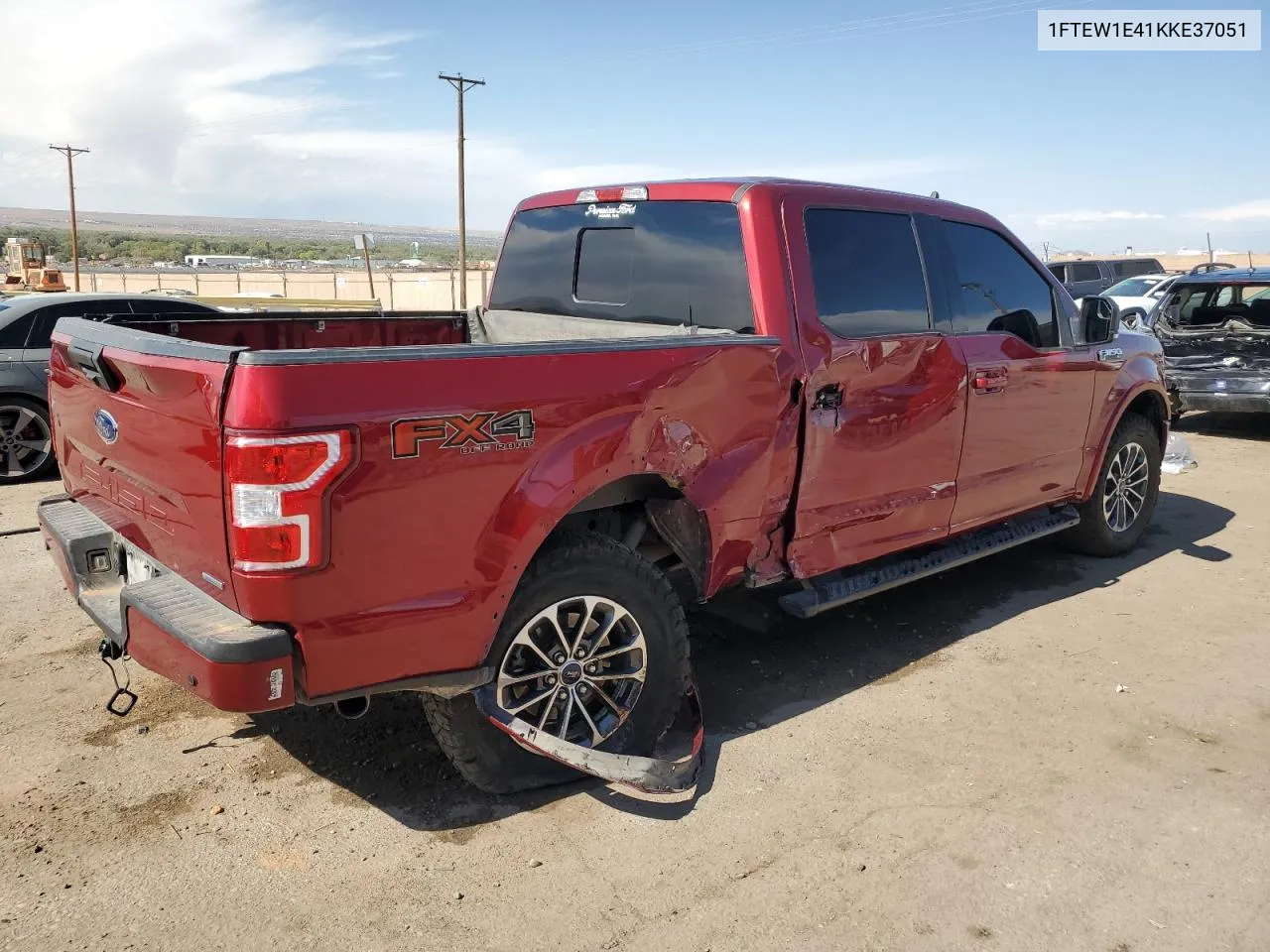 2019 Ford F150 Supercrew VIN: 1FTEW1E41KKE37051 Lot: 75538104