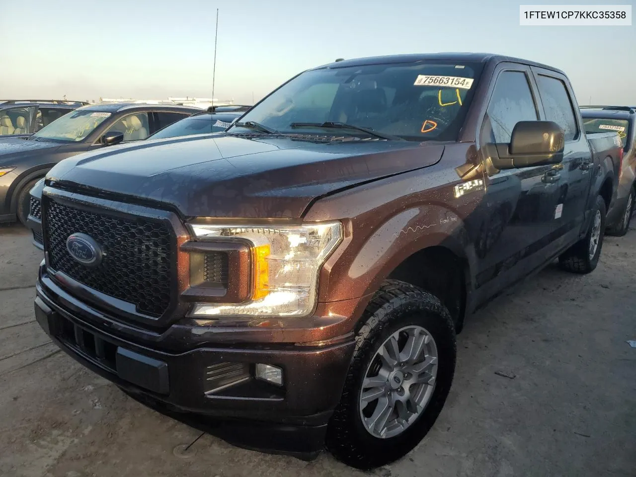 2019 Ford F150 Supercrew VIN: 1FTEW1CP7KKC35358 Lot: 75663154