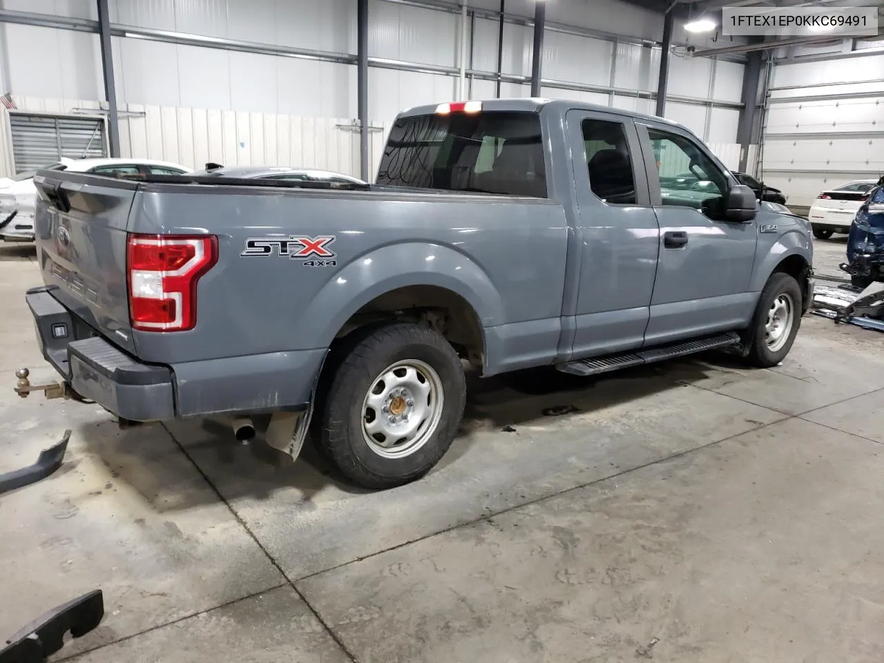 2019 Ford F150 Super Cab VIN: 1FTEX1EP0KKC69491 Lot: 75665684