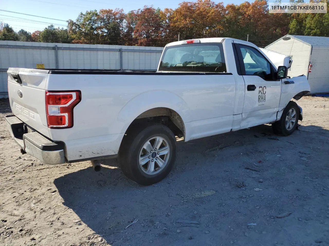 2019 Ford F150 VIN: 1FTMF1CB7KKE68110 Lot: 75758253