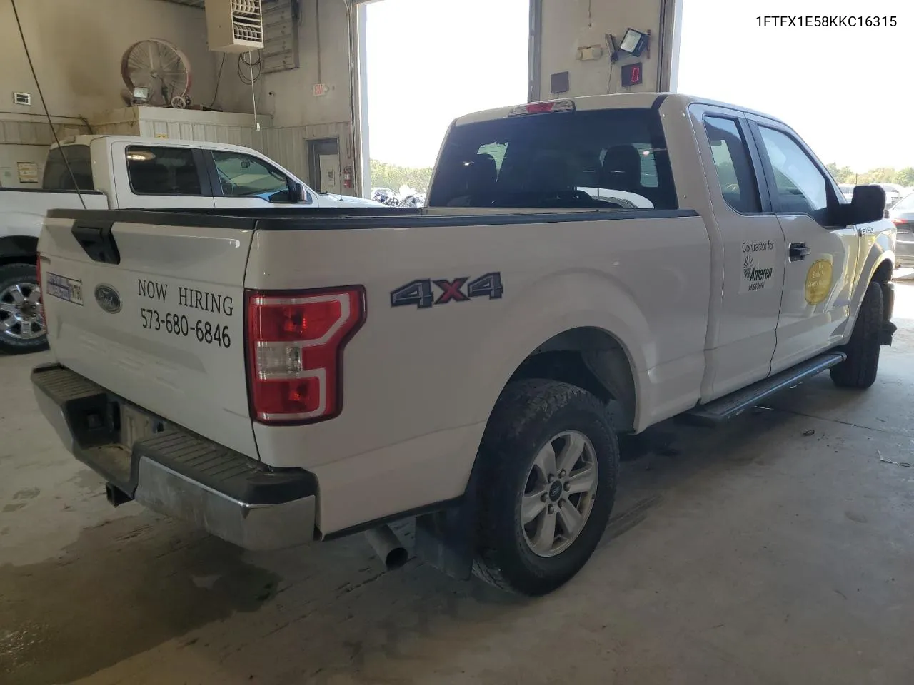 2019 Ford F150 Super Cab VIN: 1FTFX1E58KKC16315 Lot: 75760934