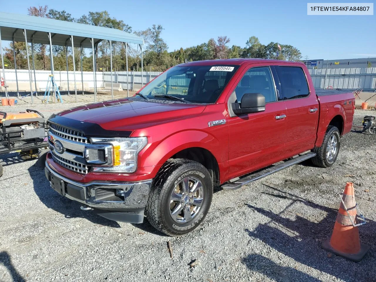 2019 Ford F150 Supercrew VIN: 1FTEW1E54KFA84807 Lot: 76105544