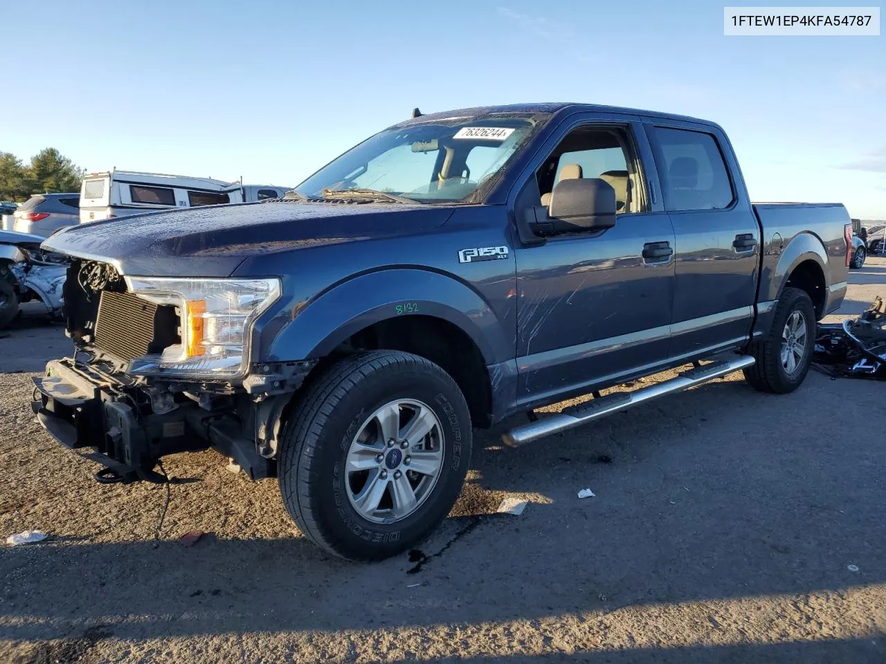 2019 Ford F150 Supercrew VIN: 1FTEW1EP4KFA54787 Lot: 76326244